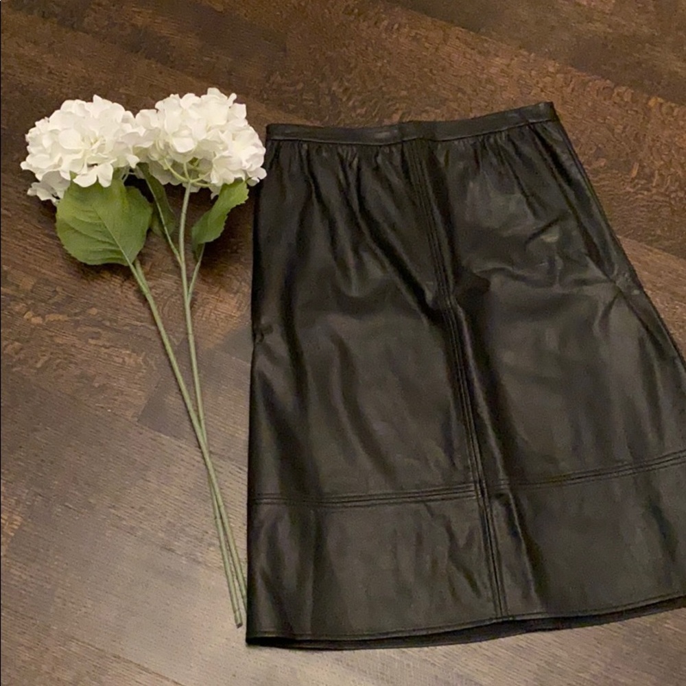 Faux Leather skirt. Amazing quality and soft.